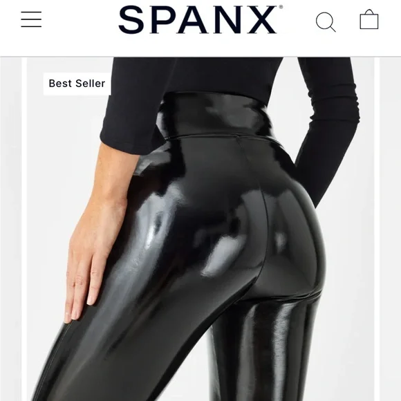 Spanx Faux Patent Leather Leggings - Picture 3 of 3